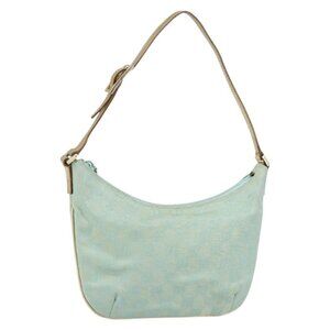 GUCCI GG Canvas Shoulder Bag Outlet Light Blue Gold 005 0813 Auth 154672